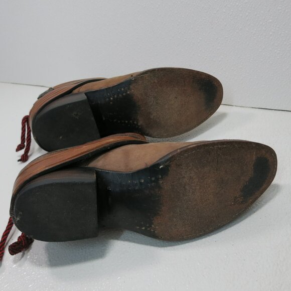 Freebird by Steven Nubuck Oil Tanned Nubuck Leather Booties Women's Boots Sz 7 - Picture 3 of 6